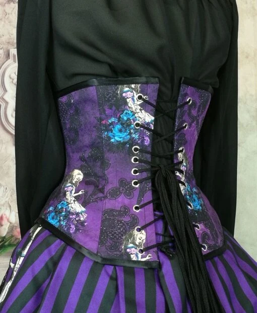 Dark Alice Purple Alice Under Bust Victorian Corset - Image 3