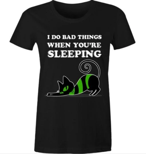 I Do Bad Things Cat Tee