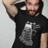 Black Large Dalek Needs Caffeine Meme Tee -Vintage Veil Clothing Store blacklargeversiondalekmenst