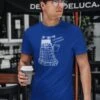 Blue Large Dalek Needs Caffeine Meme Tee -Vintage Veil Clothing Store bluelargerdalekmenst