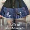 Gothic Blue Memento Mid Length Skirt -Vintage Veil Clothing Store bluememento800