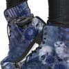 Gothic Blue Memento Vegan Women's Boots, FREE Shipping -Vintage Veil Clothing Store bluemementobootsREG79A