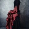 Garnet Victorian Bustle Gown -Vintage Veil Clothing Store burg vic bustle ens side 94f0a38c c356 457e b20d fddd2816b130
