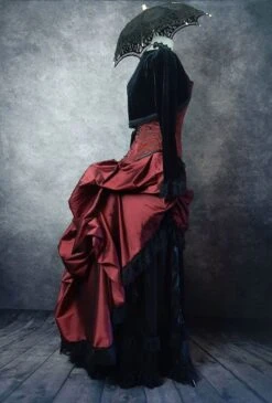 Garnet Victorian Bustle Gown