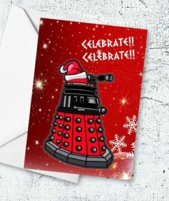 Doctor Who Printable Christmas Card - Dalek Christmas Card - Instant Download Printable Card