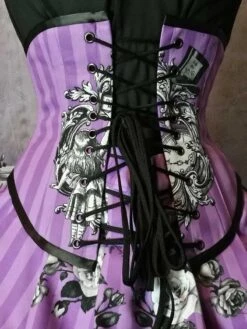 Violet Alice - Corset & Victorian Bustle Set -Vintage Veil Clothing Store corset back