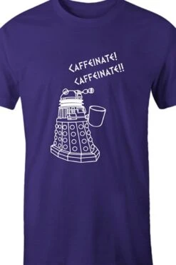 Purple Dalek Needs Caffeine Meme Tee