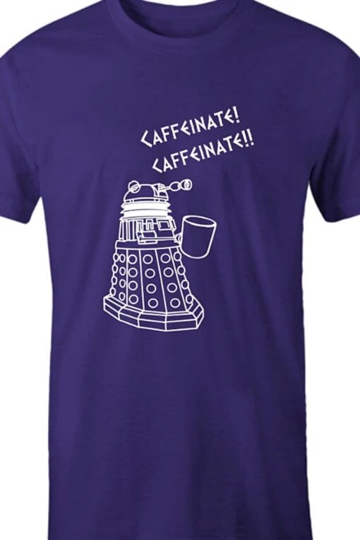 Purple Dalek Needs Caffeine Meme Tee