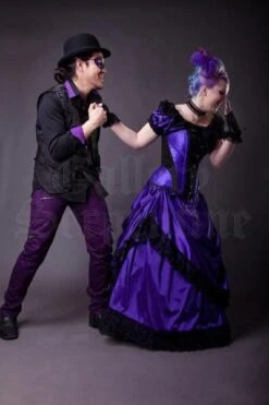 Purple Turn Of The Century Corset, Custom Sized -Vintage Veil Clothing Store dark purple violet vampire gown4 grande 2617fa4e c697 4189 8fca c299a9286f8b