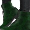 Green Renaissance Vegan Boots, FREE Shipping -Vintage Veil Clothing Store darkgreenrenaissancebootsREG38