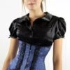 Blue Delphine Lola, Longline, High Back, Custom Sized -Vintage Veil Clothing Store delphine blue Lola 2 800x1200