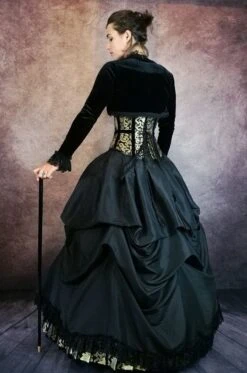 Golden Majestica Palace Gown -Vintage Veil Clothing Store ens 3