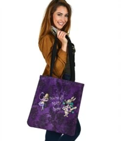 We're All Mad Here - Cloth Tote Bag -Vintage Veil Clothing Store front 2 1024x1024 2x 2b54eb08 86a9 4502 ac0f e918ebcbc4bc