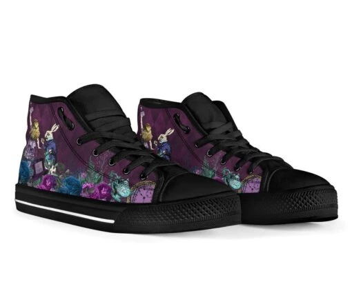 Alice In Wonderland Gothic Hi Tops, FREE Shipping - Image 7