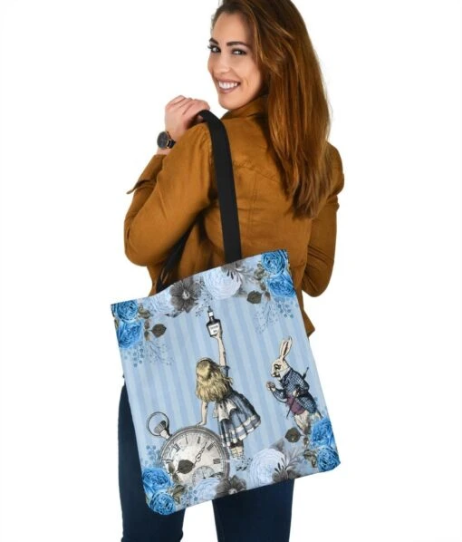 Blue Alice In Wonderland - Cloth Tote Bag - Image 2
