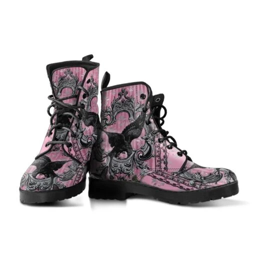 RAVEN Gothic Pink, Vegan Women's Boots, FREE Shipping - Image 2