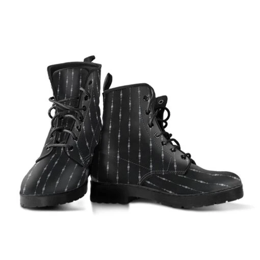 Gothic Pinstripe, Vegan Boots, FREE SHIPPING - Image 2
