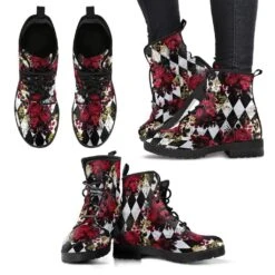 Gothic Roses & Diamonds Vegan Boots, FREE Shipping -Vintage Veil Clothing Store front 4 1024x1024 2x 18d765c1 ef28 4cf6 8f41 f075c8d6cd74
