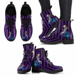 Alice In Wonderland Purple Stripe Boots, FREE Shipping -Vintage Veil Clothing Store front 4 1024x1024 2x 4ed35a36 d5cb 4558 b09e 10e2c737de7f