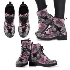RAVEN Gothic Pink, Vegan Women's Boots, FREE Shipping -Vintage Veil Clothing Store front 4 1024x1024 2x 79d7d670 c9d3 45e3 afea 00166cb008dd