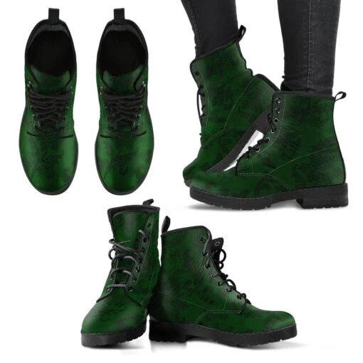Green Renaissance Vegan Boots, FREE Shipping - Image 2
