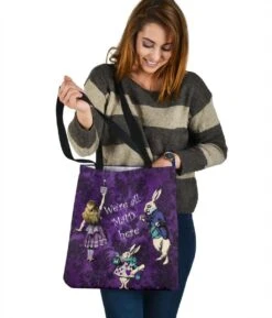 White Rabbit We're All Mad Here - Cloth Tote Bag -Vintage Veil Clothing Store front 5 1024x1024 2x 032accfa 3d9d 427a bc02 70b879448567