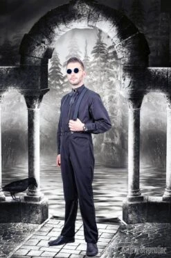 Tombstone Trousers, 40" -Vintage Veil Clothing Store full front Tombstone