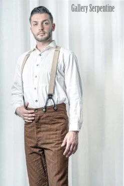 Original Outlaw Trousers - Tan, SOLD OUT -Vintage Veil Clothing Store gent shirt tan braces tan outlaw pants 23e3ba86 414d 478b aa0e c567612b30a3