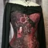 Gothic Memento Over Bust Corset, Custom Sized -Vintage Veil Clothing Store gothic memento sf