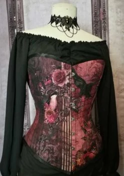 Gothic Memento Over Bust Corset, Custom Sized
