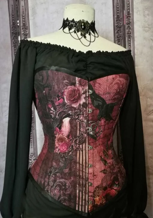 Gothic Memento Over Bust Corset, Custom Sized