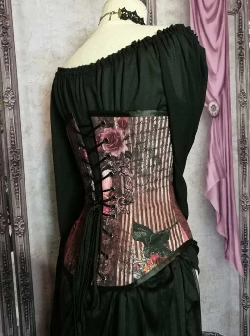 Gothic Memento Over Bust Corset, Custom Sized - Image 3