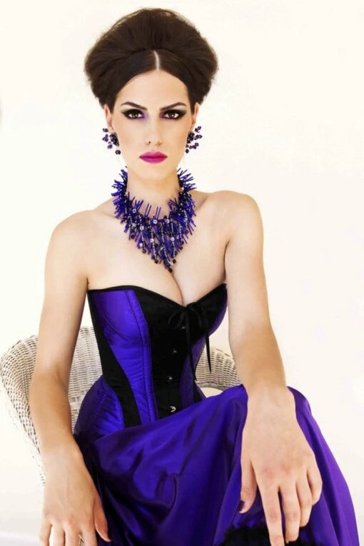 Purple Turn Of The Century Corset, Custom Sized