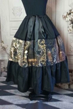 Mysterious Steampunk Tea Length Skirt