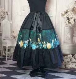 Green Alice Tea Length Skirt -Vintage Veil Clothing Store green alicetealengthskirt