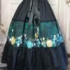 Green Alice Tea Length Skirt -Vintage Veil Clothing Store greenalicetealengthskirt