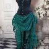 Green Lace Victorian Bustle Skirt -Vintage Veil Clothing Store greenlacevictorianbustle