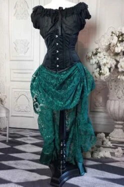 Green Lace Victorian Bustle Skirt