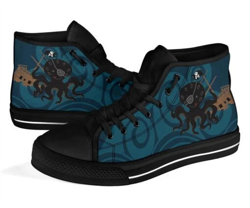 Pirate Kraken Ocean, Women's Hi Tops, FREE Shipping - Image 2