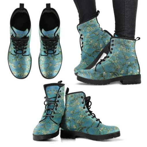 Van Gogh Almond Blossom Print Boots, FREE Shipping - Image 3