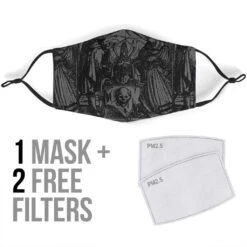 Dance Of Death Grey- Men's Washable Face Mask -Vintage Veil Clothing Store may78.4 a2f7b6cb 9a49 4905 a2b5 a1dfdc42d69c