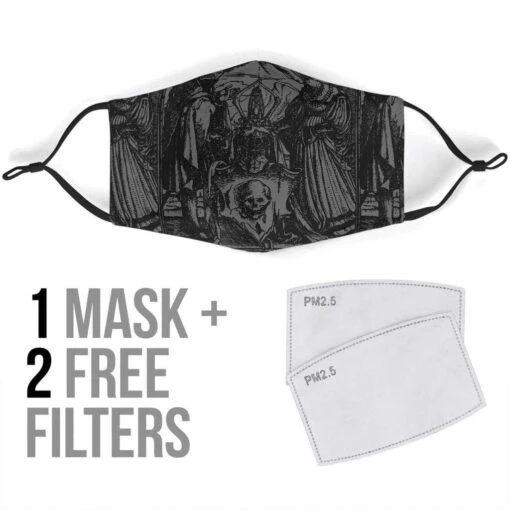 Dance Of Death Grey- Men's Washable Face Mask - Image 3