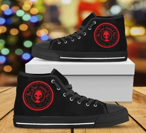 A Red Alien Passed By, Women's Hi Tops, FREE Shipping - Image 8