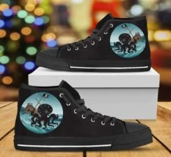Happy Kraken, Women's Hi Tops, FREE Shipping -Vintage Veil Clothing Store mockupforkrakanwithcircle 607d176b 295c 4190 951c 3fcb96382179