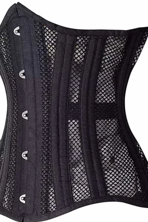 Longline Waist Control Mesh Under Bust Corset - Image 3