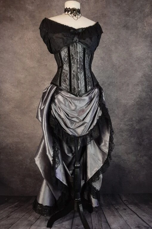 Silvery Moon Victorian Bustle Skirt - Image 2