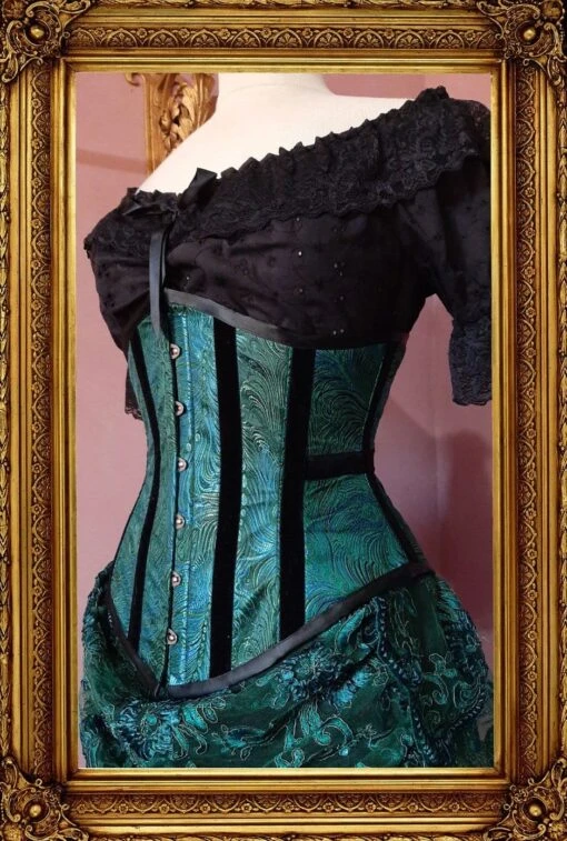 Jewelled Peacock Under Bust Corset