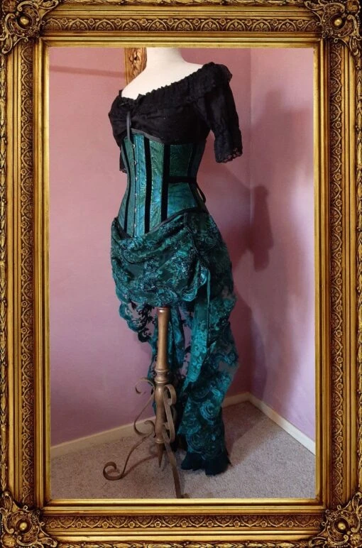 Jewelled Peacock Under Bust Corset - Image 4