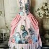 Alice In Wonderland Pink Victorian Corset Gown -Vintage Veil Clothing Store pinkalicefront