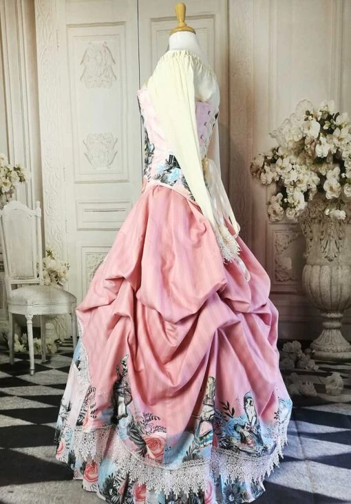 Alice In Wonderland Pink Victorian Corset Gown - Image 5